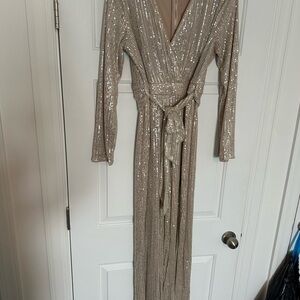 SHEIN Gold Sequin Jumpsuit